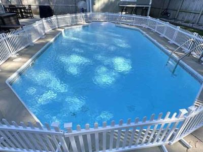 Outdoor Pool With Fencing Removal