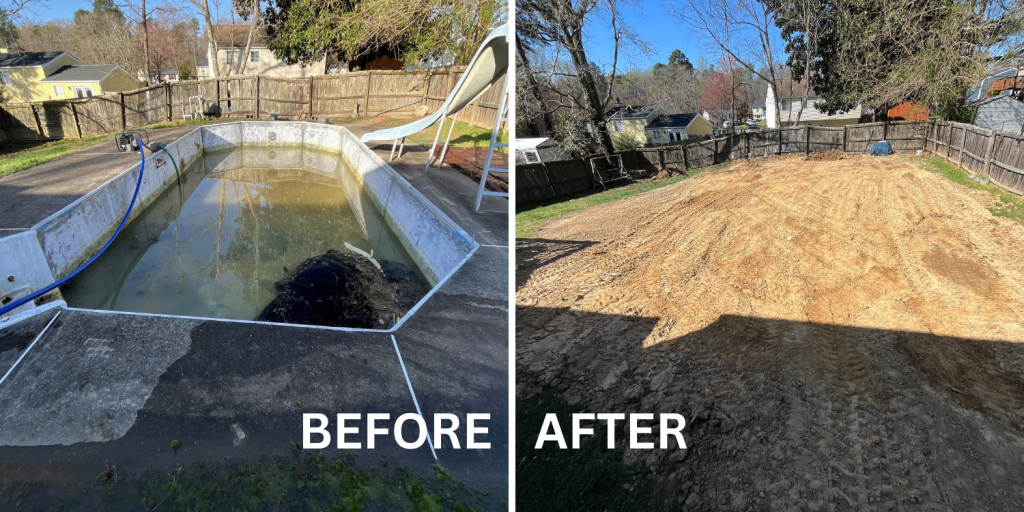 Before and After Pool Removal in Virginia