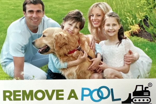 Family happy about their pool removal